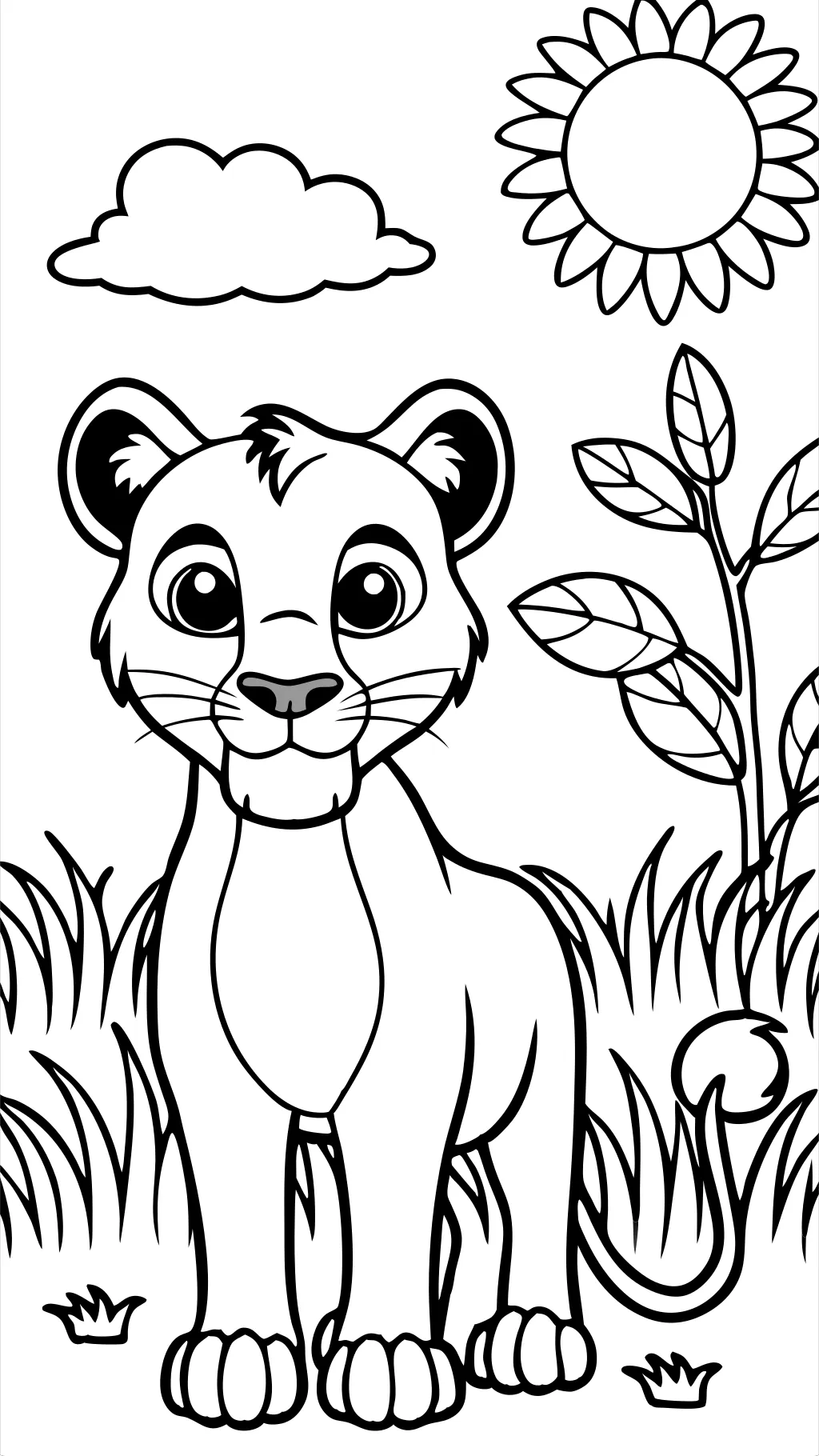 Lion King Pages para colorear Nala